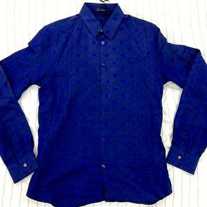 Versace Blue Dress Shirt - 38